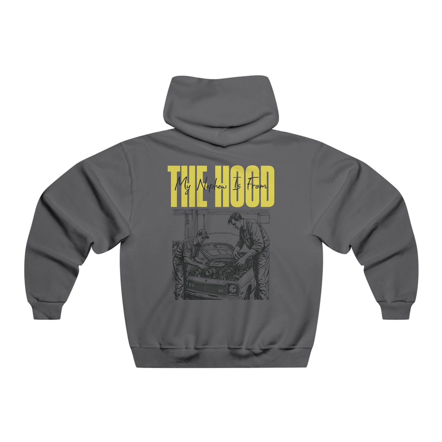 Personalized Family Mechanic Hoodie – "My Nephew Is From The Hood" Custom Gift