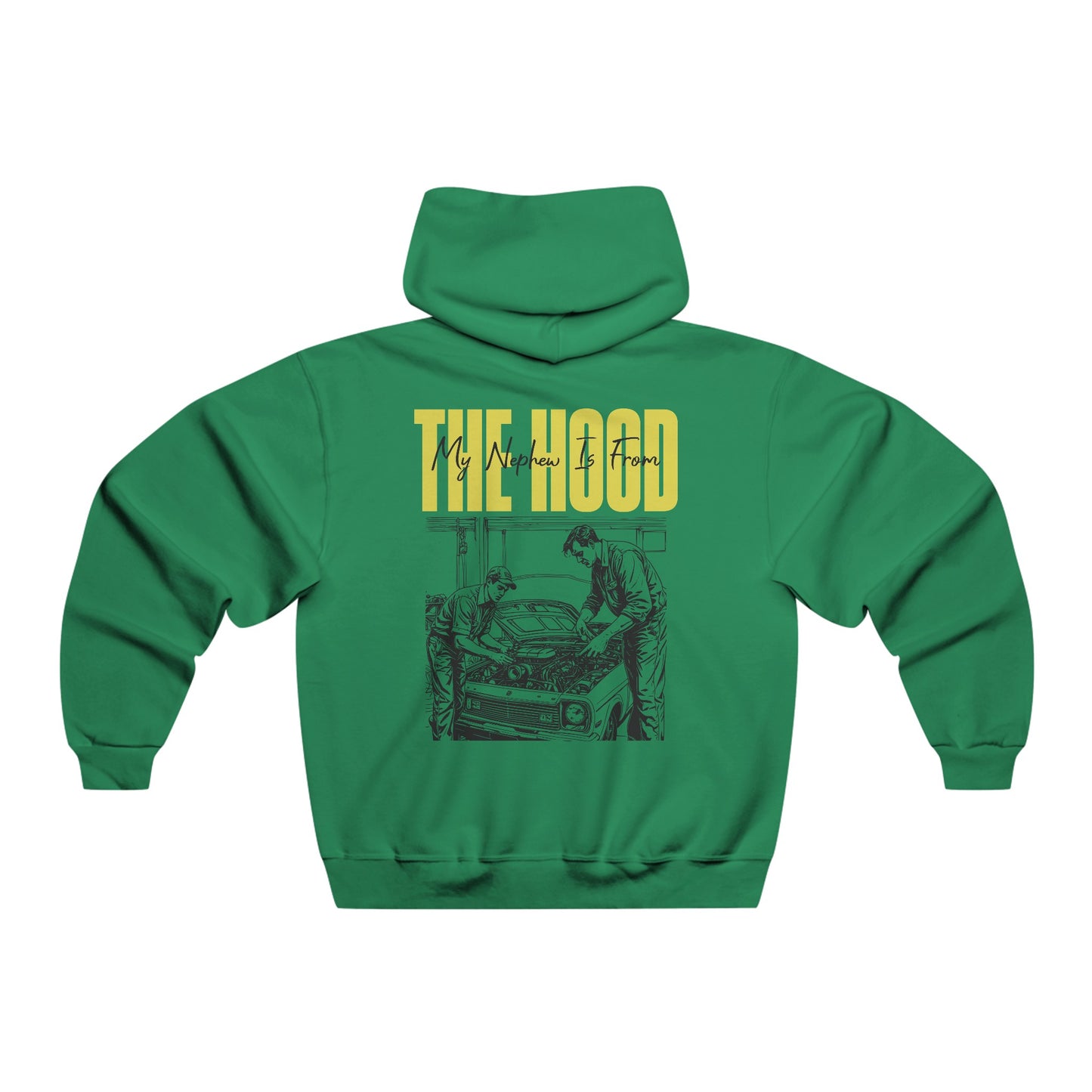 Personalized Family Mechanic Hoodie – "My Nephew Is From The Hood" Custom Gift