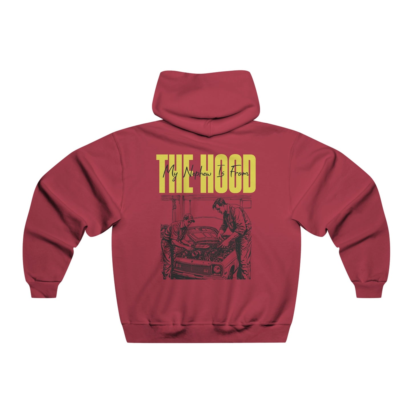 Personalized Family Mechanic Hoodie – "My Nephew Is From The Hood" Custom Gift
