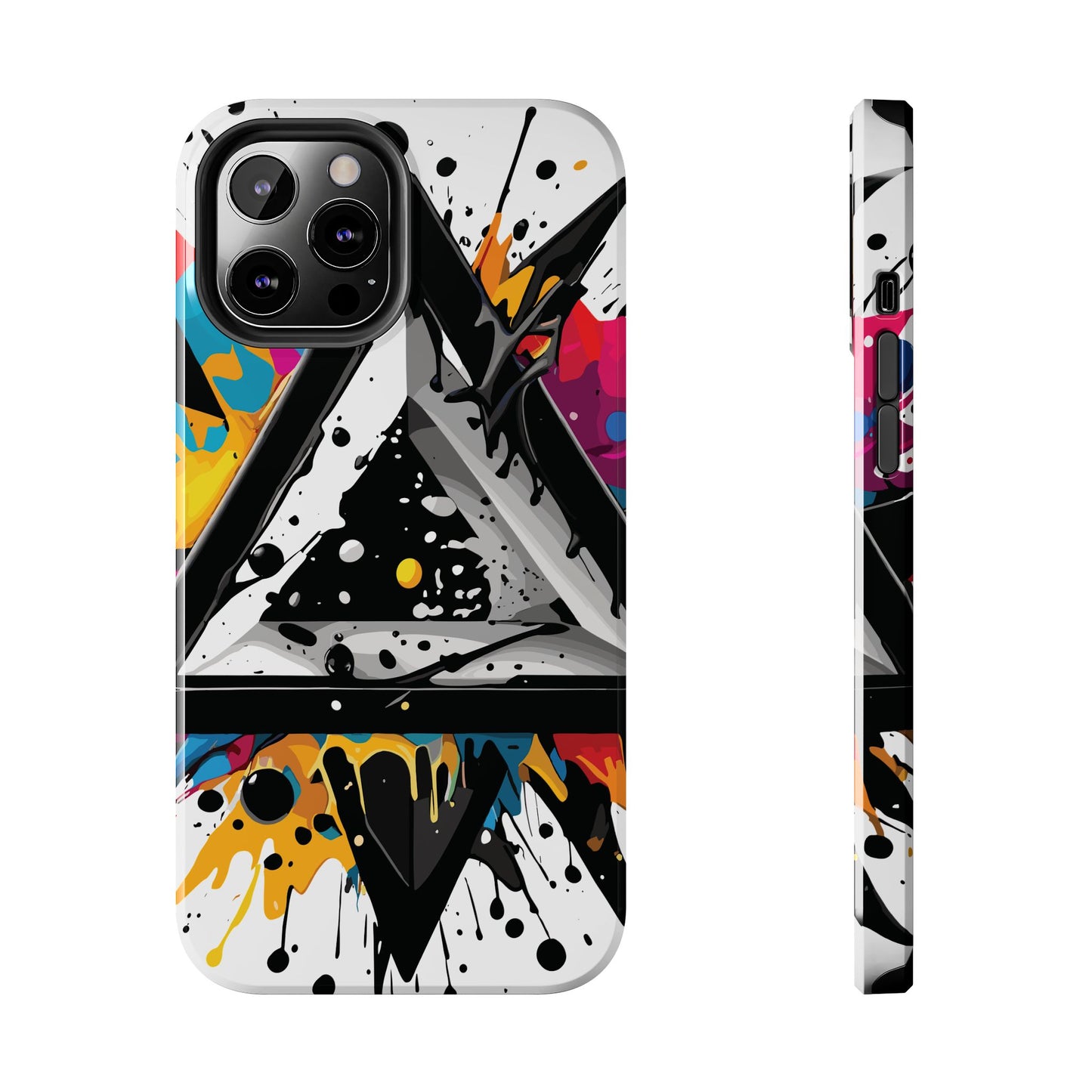 Abstract Triangles Phone Case – Bold, Impact-Resistant Protection