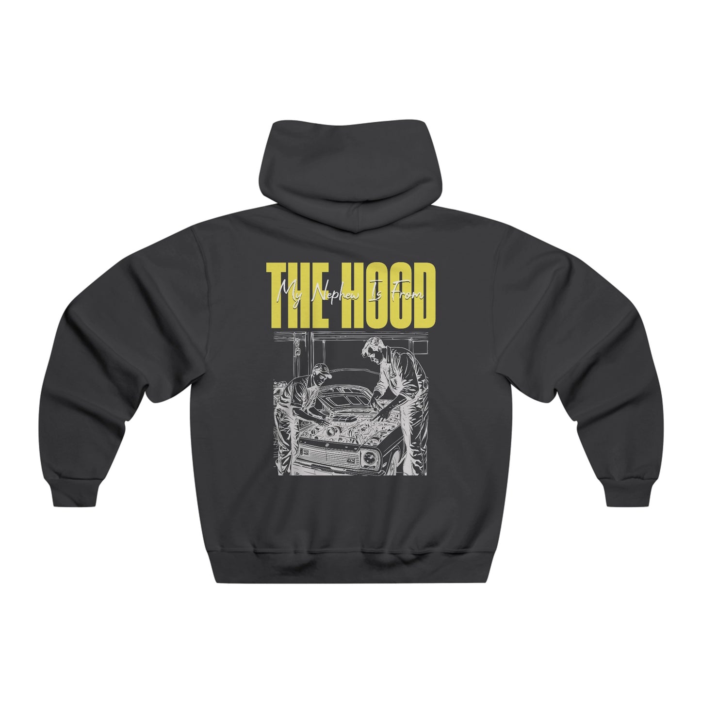 Personalized Family Mechanic Hoodie – "My Nephew Is From The Hood" Custom Gift