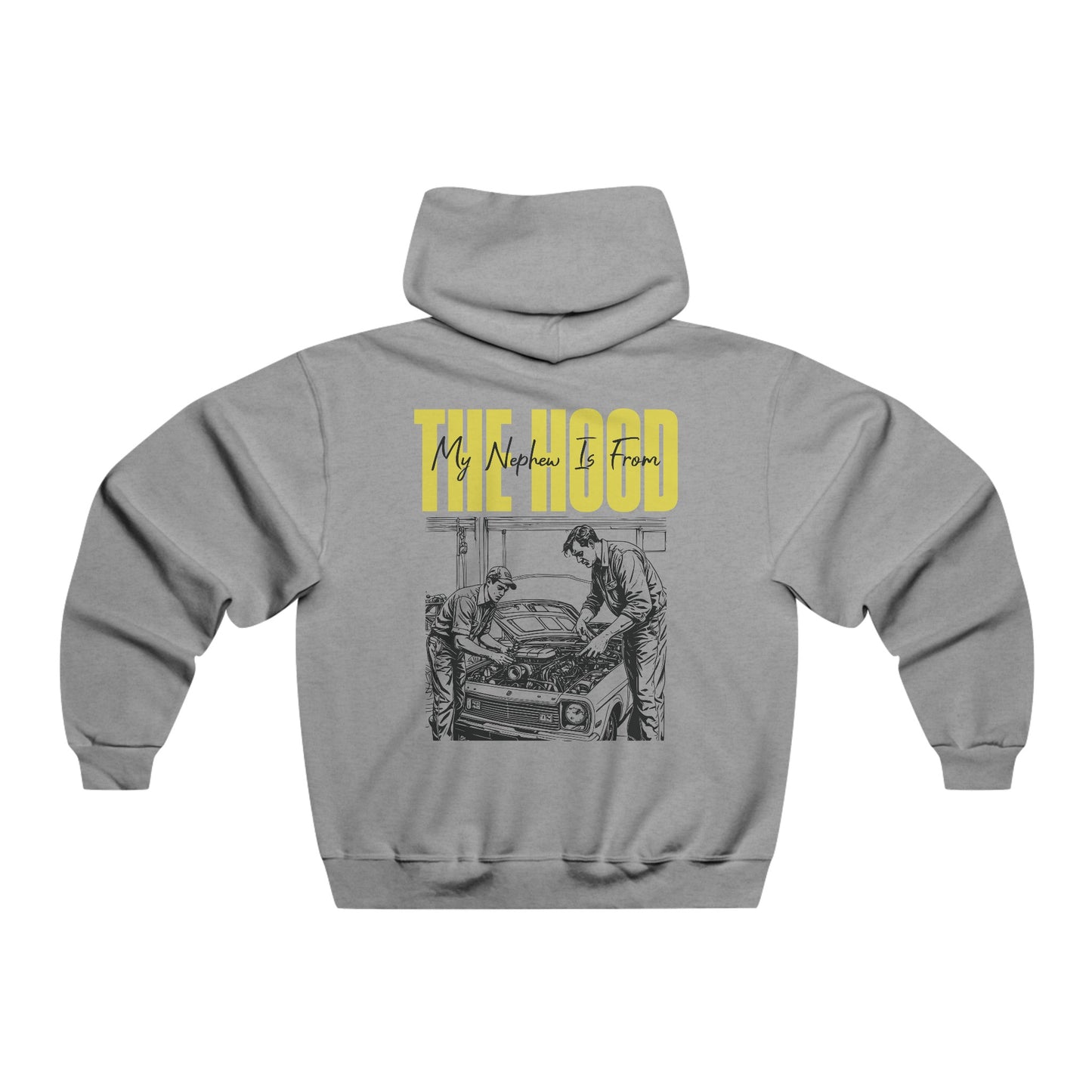 Personalized Family Mechanic Hoodie – "My Nephew Is From The Hood" Custom Gift