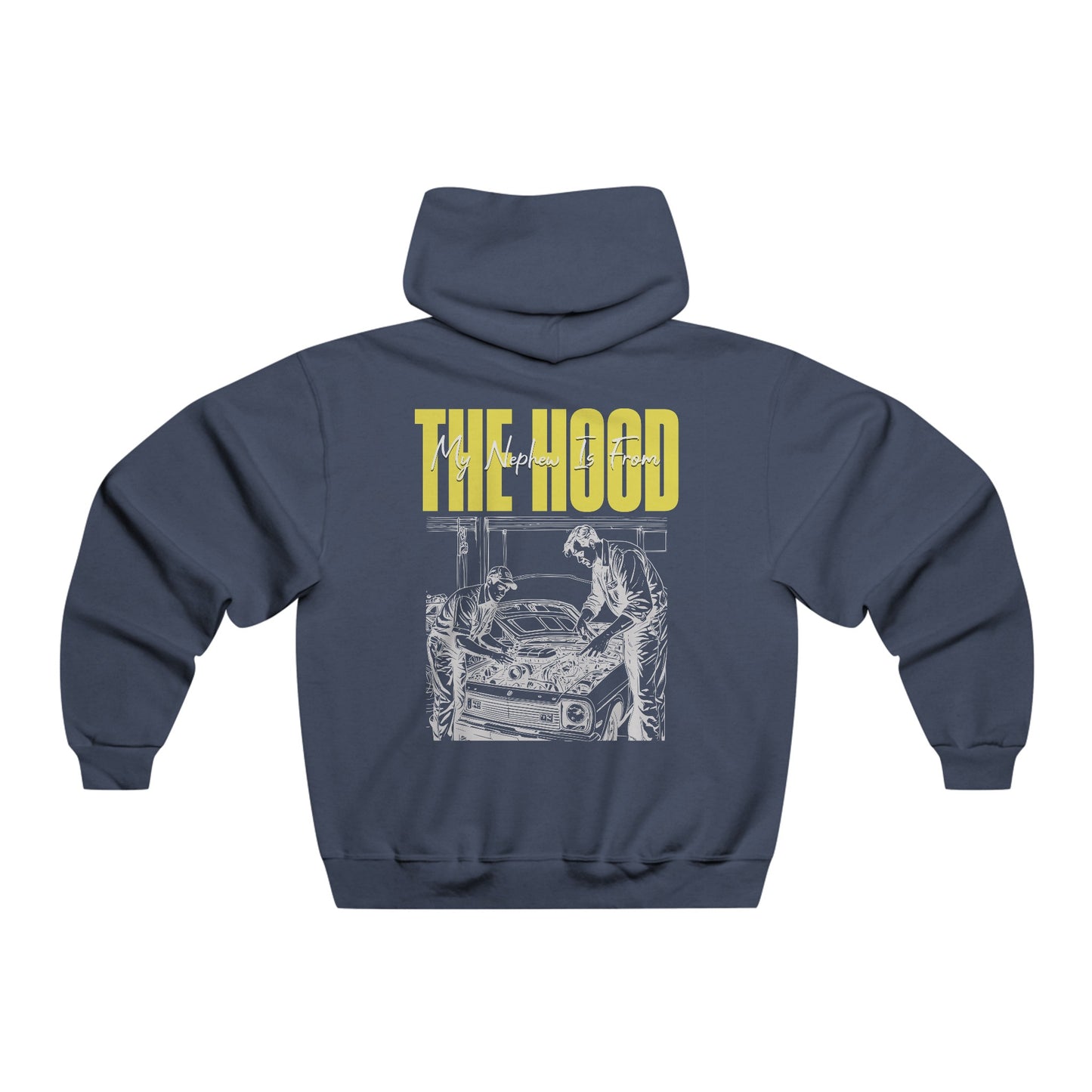 Personalized Family Mechanic Hoodie – "My Nephew Is From The Hood" Custom Gift