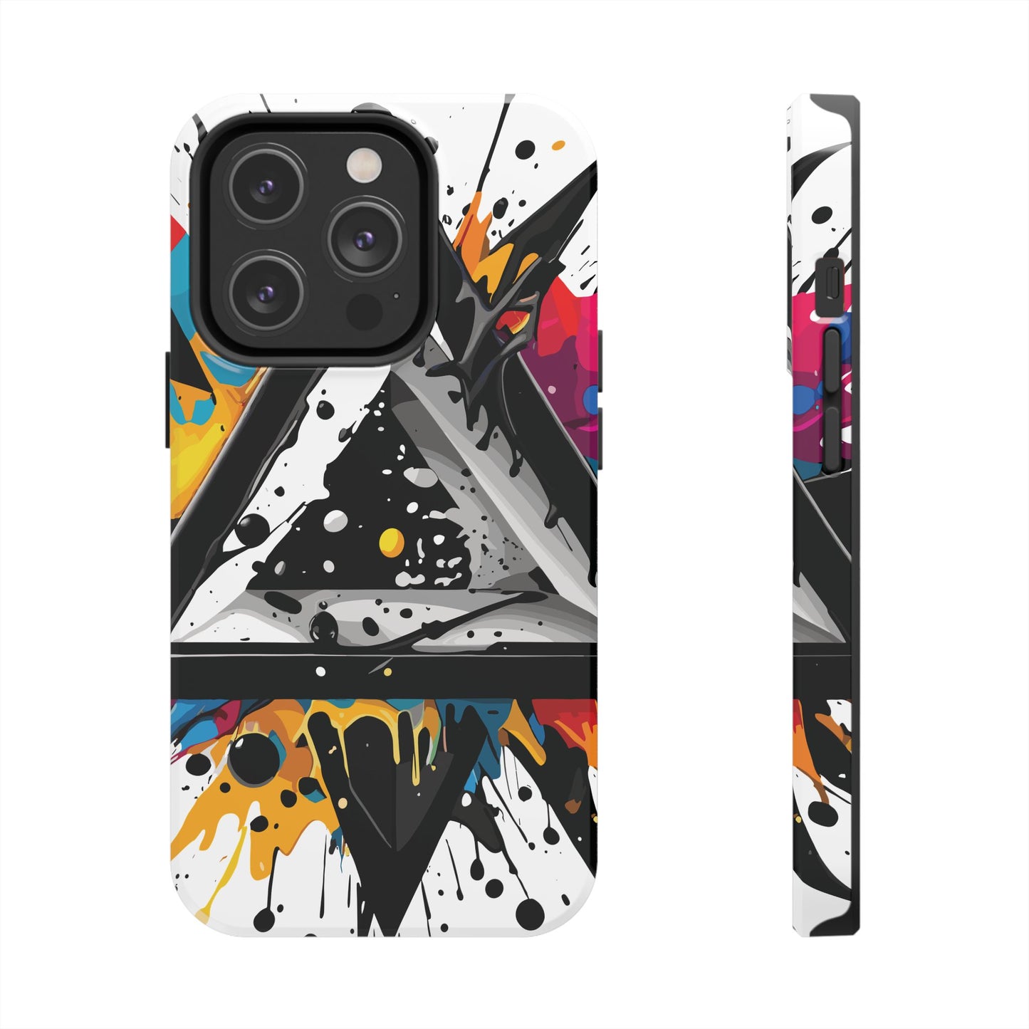 Abstract Triangles Phone Case – Bold, Impact-Resistant Protection
