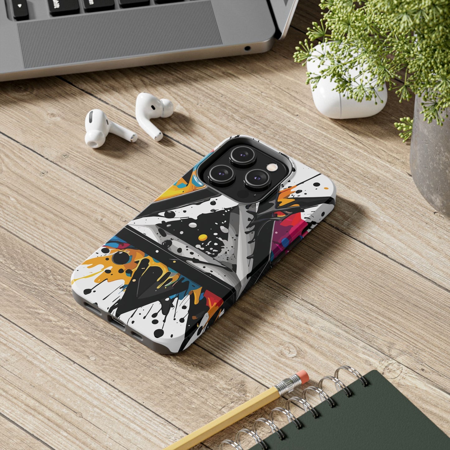 Abstract Triangles Phone Case – Bold, Impact-Resistant Protection