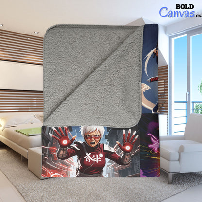 Annie Mae Anime Sherpa Blanket
