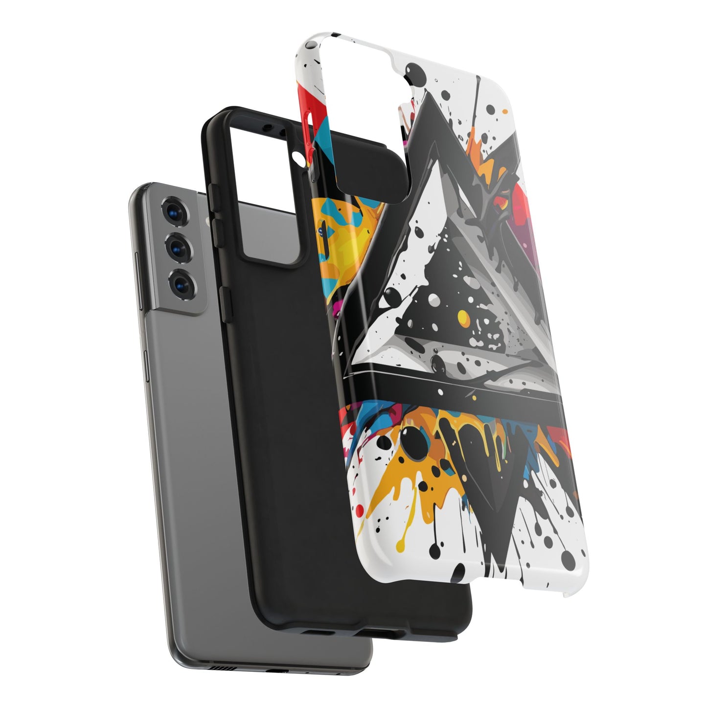 Abstract Triangles Phone Case – Bold, Impact-Resistant Protection