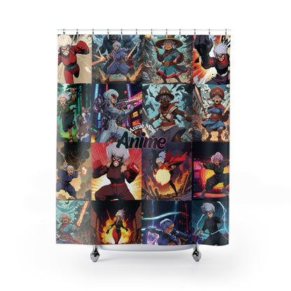 Annie Mae Anime Shower Curtain – Superhero Granny Style