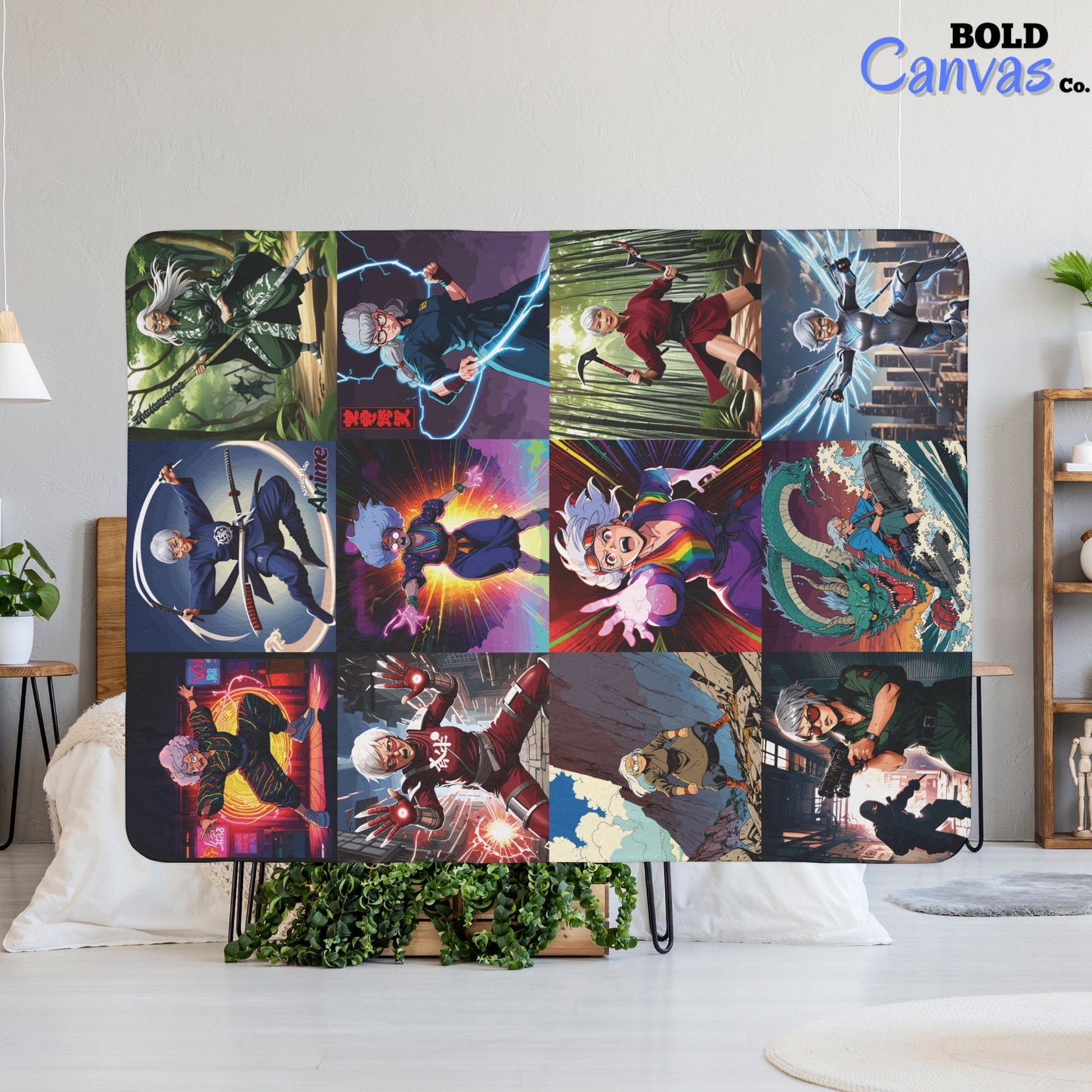 Annie Mae Anime Sherpa Blanket