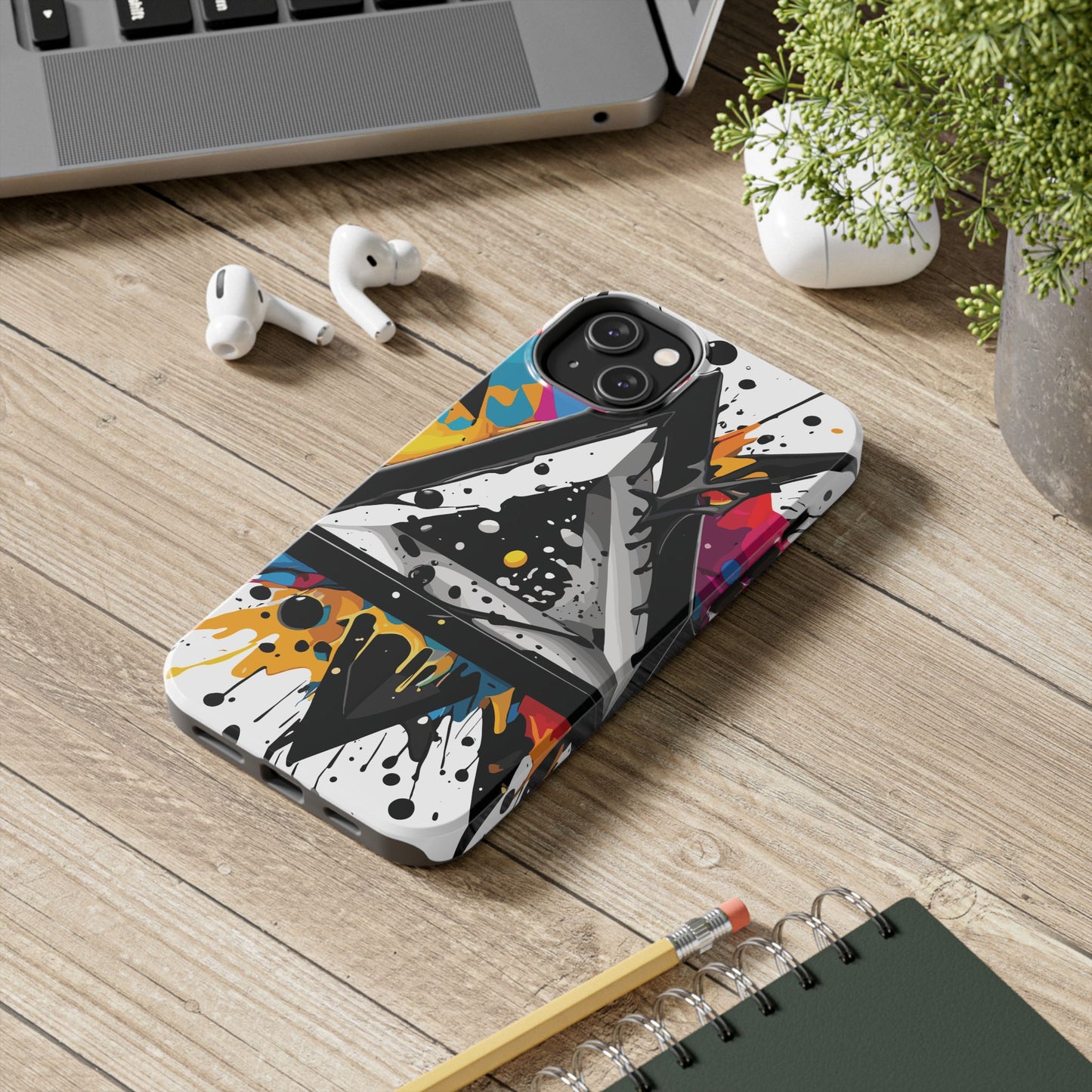 Abstract Triangles Phone Case – Bold, Impact-Resistant Protection