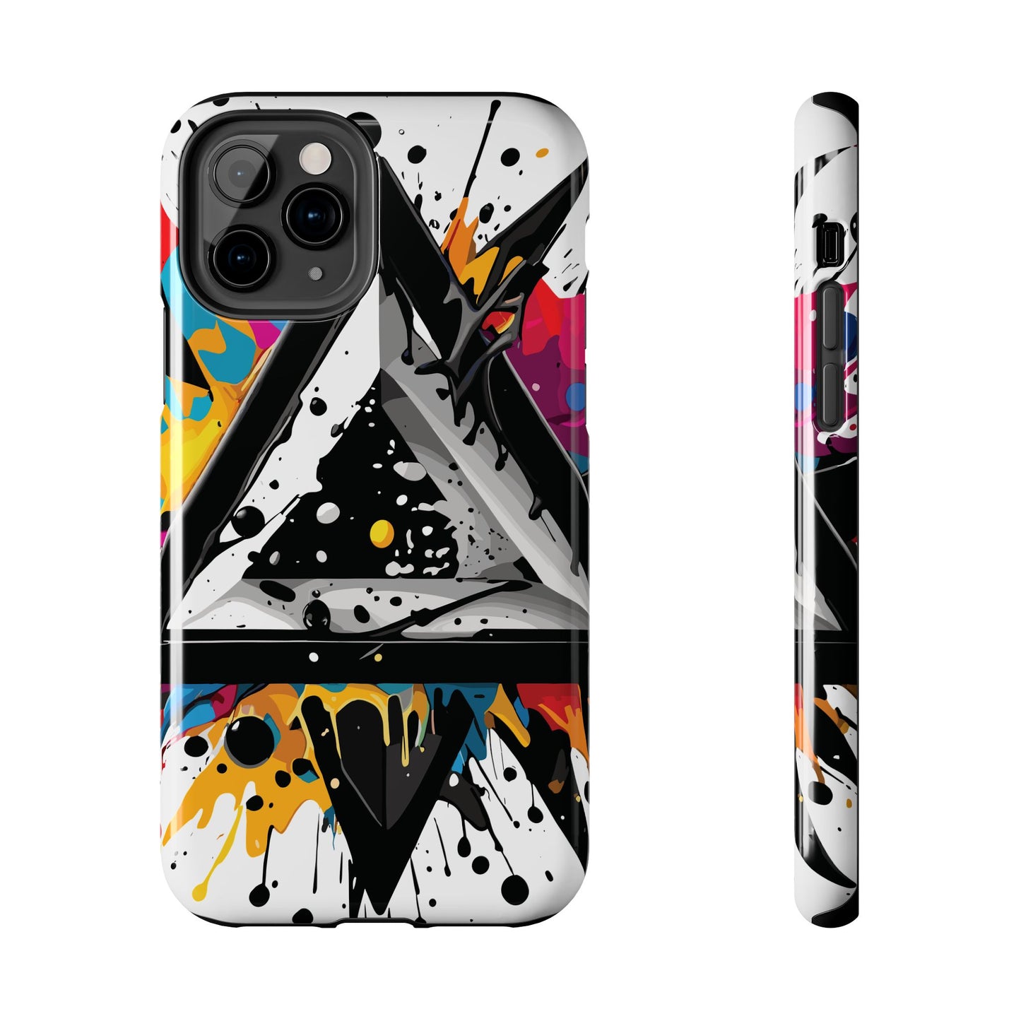 Abstract Triangles Phone Case – Bold, Impact-Resistant Protection